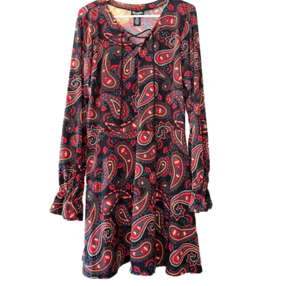 Wrangler Dresses & Skirts - Wrangler Retro Size Extra Large Bell Sleeves Dress Americana Paisley Long Sleeve